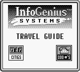 Frommer's Travel Guide title screen for GameBoy